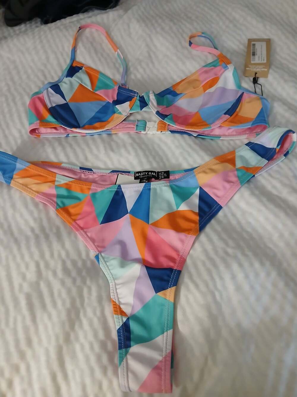 Nasty Gal Geometric Print Bikini Set Size 12
